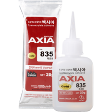 엑시아 835 20g 초강력 순간접착제 중점도 목재 목공 다공재질 크랙보수 접착제 본드, 5개