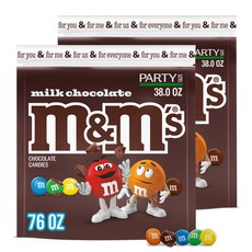 M&M'S 밀크 초콜릿 캔디 파티 사이즈 38온스 봉지 (2개 팩) M&M'S Milk Chocolate Candy Party Size 38 oz Bag (Pack of 2, 1개