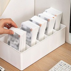 샬라라 책상 정리함 화장대용 칸막이 소품 수납 박스 송장 정리함 다용도 정리함, 블루