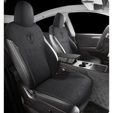 테슬라 통풍시트 모델 3 Y 전용 시트커버, 앞좌석 2인승 모델3, 블랙, 1개