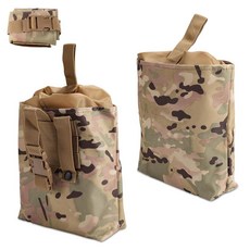 Sinbana 사냥 안장 덤프 파우치 2개 드로스트링 클로저가 있는 접이식 탄약 파우치 잡지 백 야외 슈팅 전투 벨트 백팩 액세서리용 123721, Sinbana 사냥 안장 덤프 파우치 2개, 드로스트링