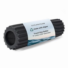 Oceanfoam Ripple 여행용 폼 롤러 27.9 x 8.5cm11 3.35인치 딥 티슈 마사지 - 고밀도 웨이브 텍스처 요가헌터 176622, 차콜