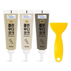 철물팩토리 퍼티 우디코크 마루바닥보수 메꾸미 보수제, 그레이워시+워시오크+다크그레이+PVC헤라, 1개