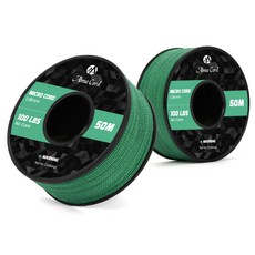 마이크로 로프 1.18mm 50m 스풀 브레이디드 로프 공예 및 DIY - 최대 45kg, 켈리 그린