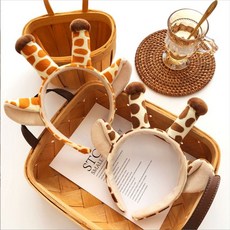 동물원 기린 네컷 파티 소풍 체육대회 단체 머리띠, 랜덤발송