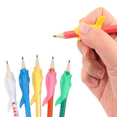 돌고래모양 실리콘 필기보조 펜그립, 1개, 랜덤