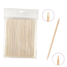 네일파일 네일아트 스톤 속눈썹 탈착 오렌지 우드스틱 100개입