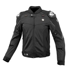 KOMINE摩托車夾克，舒適透氣，時尚設計，多口袋, black