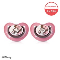 더블하트 디즈니 펀프렌즈 쪽쪽이 노리개 젖꼭지, 2개, 미니, L/6개월~