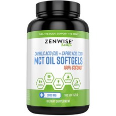Zenwise Labs 椰子MCT油 3000mg軟膠囊, 1個, 180入