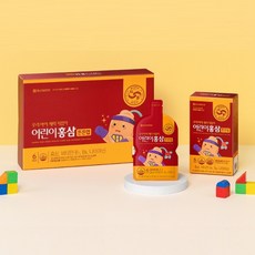 종근당 튼튼 키즈 어린이 홍삼 사과맛 30포 6년근 홍삼농축액 에너지