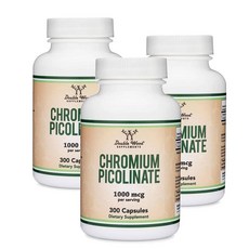 더블우드 크롬 피콜리네이트 1000mcg 150일분 캡슐 Double Wood Chromium Picolinate, 300정, 3개