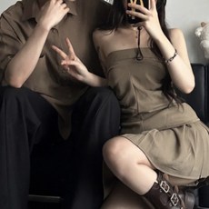 커플 시밀러룩 신혼여행 바캉스 패밀리룩 긴팔 휴양지 드레스 하와이안 티셔츠 반팔 원피스 웨딩촬영