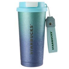 스타벅스 스타 브라이트 더블 드링크 텀블러 11180595, 1개, 500ml, 블루 퍼플 그라디언트