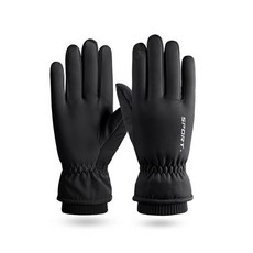 秋冬新款滑雪手套2025新款女士冬季騎行加絨加厚保暖觸屏男款防寒防風防水, 115女款黑色, 1個