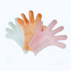 [臺灣出貨] 硅膠加厚加長彈性手膜防水防油防手乾裂手套, 3雙短款備註顏色, 1個