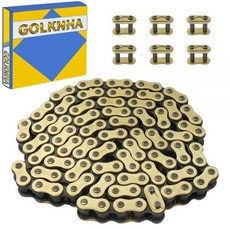 GOLKNHA 428H 드라이브 체인 118 욕조 6개 바이크 CRF125FB 더트 XR100R 마스터 매끄러운 ATV 포함 소형 브레이커 링크 링크 오토바이 CRF100F 연결, 104 Link