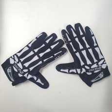 骷髏頭圖案自行車手套, 1組