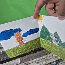 두꺼운 무지 동화책 만들기 5장 1권, 1개, 기본