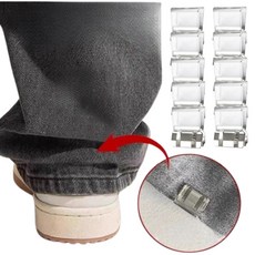 꿀살림 바지기장 수선 고정클립10p세트, 투명, 1개