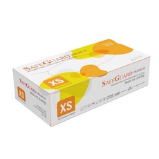 세이프가드 의료용 라텍스장갑, 100개, 손작은여성용XS