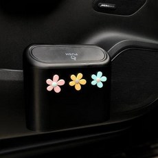 범용 자동차 쓰레기통 커버 포함 만화 걸이식 보관 미니 자동차 쓰레기통 자동차 인테리어 장식 용품, 8)H