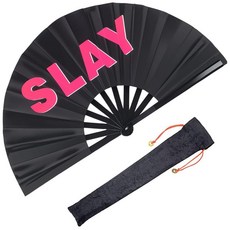 Plzoslly Large Folding Hand Fan for Men/Women Rave Popping Fan for Line Dancing Chinese Kung Fu