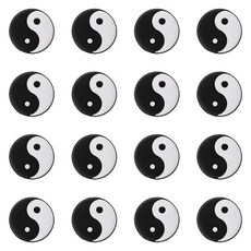 16개 세트 테니스 라켓 스트링 충격 감쇠기 라켓과 스트링용 만화 진동 댐퍼 장치, 白, 하얀색