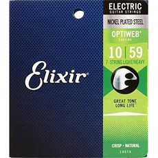 電吉他弦 抗鏽, 1個, Elixir 超薄膜 10-59 7弦