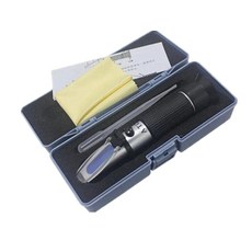 掌上型鹽度計 0-28% 醬汁自動溫度補償折射儀, 銀黑色, 1個