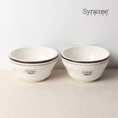 시라쿠스 뉴욕 대접 국그릇, 2개, 콜라브라운