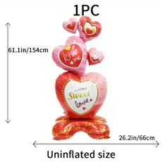 큰빨간 장미 꽃 풍선 발렌타인 데이 어버이날 장식 결혼식, 02 Standing Balloon
