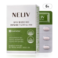 넬리브 활성 엽산 800 활성형 임신 준비 초기 임산부 영양제 12g, 30정, 6개