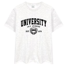 국산 유니버시티 반팔티셔츠 빅사이즈(~3XL) 남녀공용 특양면 레터링 10가지색상