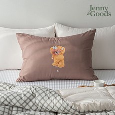 JINI 베개커버 50x70cm 허니베어 유아베개커버