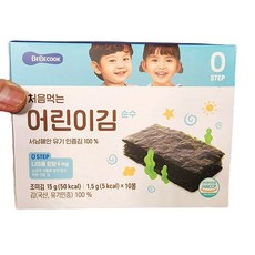베베쿡 처음먹는 어린이 김 순수, 1.5g
