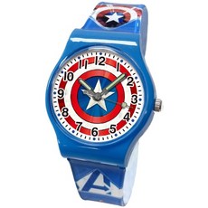 MARVEL 漫威 美國隊長盾牌兒童手錶，藍色，大型