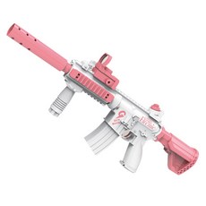 UB 자동 워터건 전동 물총 충전식 라이플 소총 모형 물놀이 장난감, M416, 핑크, 1개