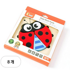 VIGA 베이비 퍼즐 무당벌레, 8개, 4피스