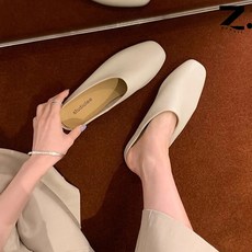 Zoovit 봄여름 여성 플랫슈즈 리얼 소가죽으로 슬리퍼 스니커즈 플랫 슬립온 세미 슬리퍼