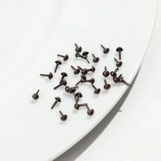100개 3MM 원형 금속 미니 브래드 스터드 스파이크 스크랩북 장식용 패스너 DIY 수제 공예 액세서리, Bronze