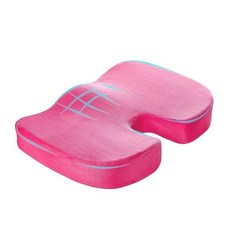 ZNDAW 자동차 시트 쿠션 골반 통증 및 완화를 위한 메모리 폼 인체 공학적 쿠션 편안한 의자 완화 베개 사무실 휠체어 액세서리(로즈 레드), 로즈 레드