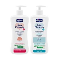 Chicco敏弱肌寶貝嬰兒清透潤膚乳液500ML贈寶貝嬰兒植萃泡泡浴露500ML超值組, 1個