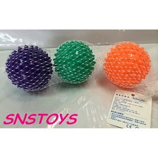 sns 古早味 刺刺球 按摩球 塑膠球 健康按摩球 復健球 3粒裝 直徑7cm 手指抓力訓練, 1個