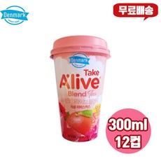 덴마크 동원 테이크 얼라이브 블렌드 티 자몽 히비스커스, 300ml, 12개