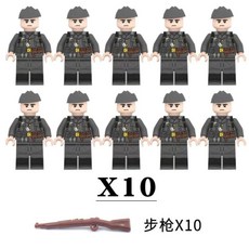 군사용 빌딩 블록 제군 미국군 독일군 제차 세계대전 당시 소련군 선물, 1개, 3. 10 pcs
