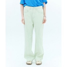 [와이케이] 절개라인 컬러 데님 민트