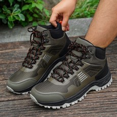 JUN ZUN 미드컷 가벼운 트레킹화 커플 등산화 미끄럼방지 아웃도어 다목적 캠핑 워크슈즈 운동화 TW24-7227