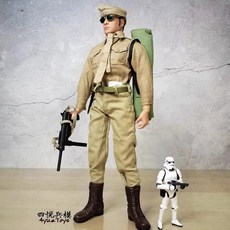 전쟁 피규어 모형 밀리터리 전투함 군인 수집용 장난감 병사 인형 모델 움직이는 특수부대 현대식 장식품 관절 장식 소년 선물 웨이롱, [21] 밝은 노란색