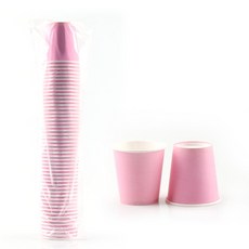 유니아트 종이컵 분홍, 50개입, 5개